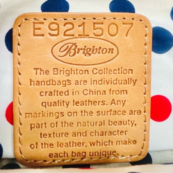 Brighton Red White Blue Canvas Chain Clutch Bag - Picture 4 of 7